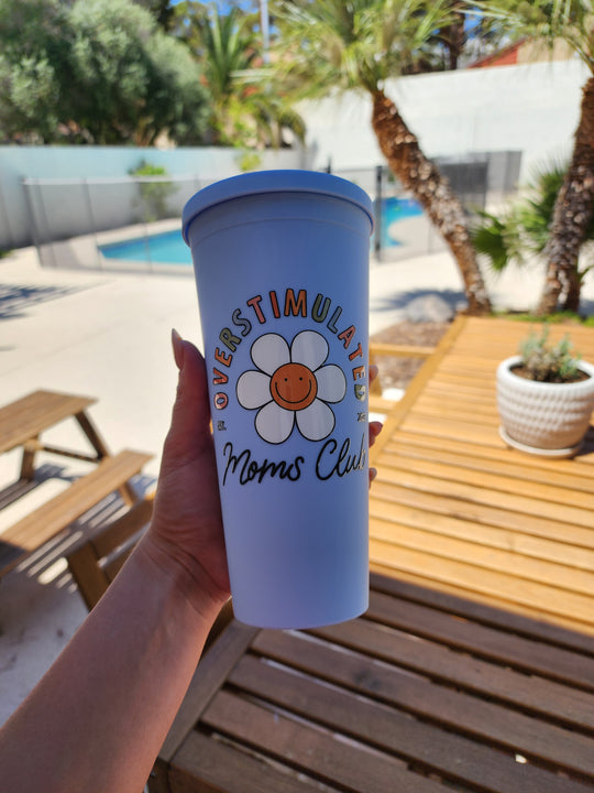 Overstimulated Mom's Club - Acrylic Tumbler 22oz