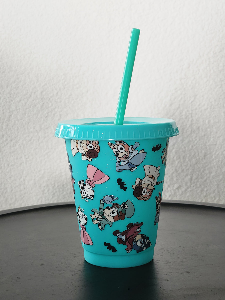 Dogs in Costumes-  16oz Teal Sparkles Cold Cup