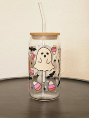 Spooky Cake Pop-Clear Can Glass 16oz