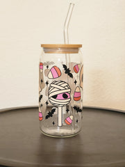 Spooky Cake Pop-Clear Can Glass 16oz
