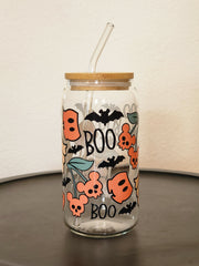 Mickey Ghost-  Clear Can Glass 16oz