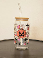 Spooky Cake Pop-Clear Can Glass 16oz