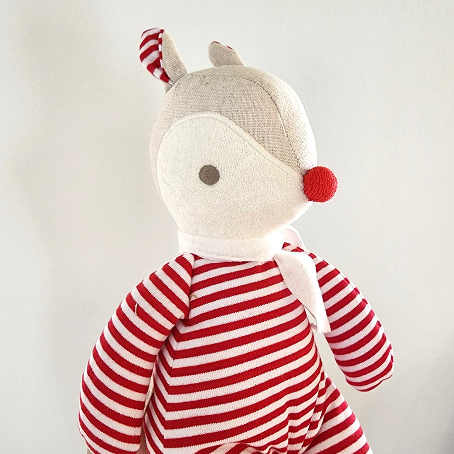 Baby Rudolph- Linen or Red Stripe