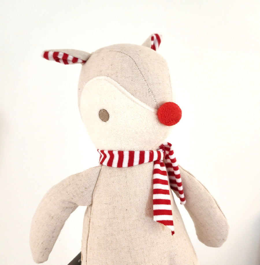 Baby Rudolph- Linen or Red Stripe