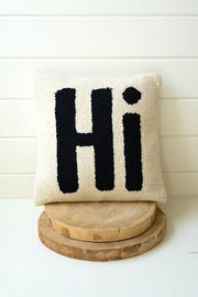 "HI" Pillow