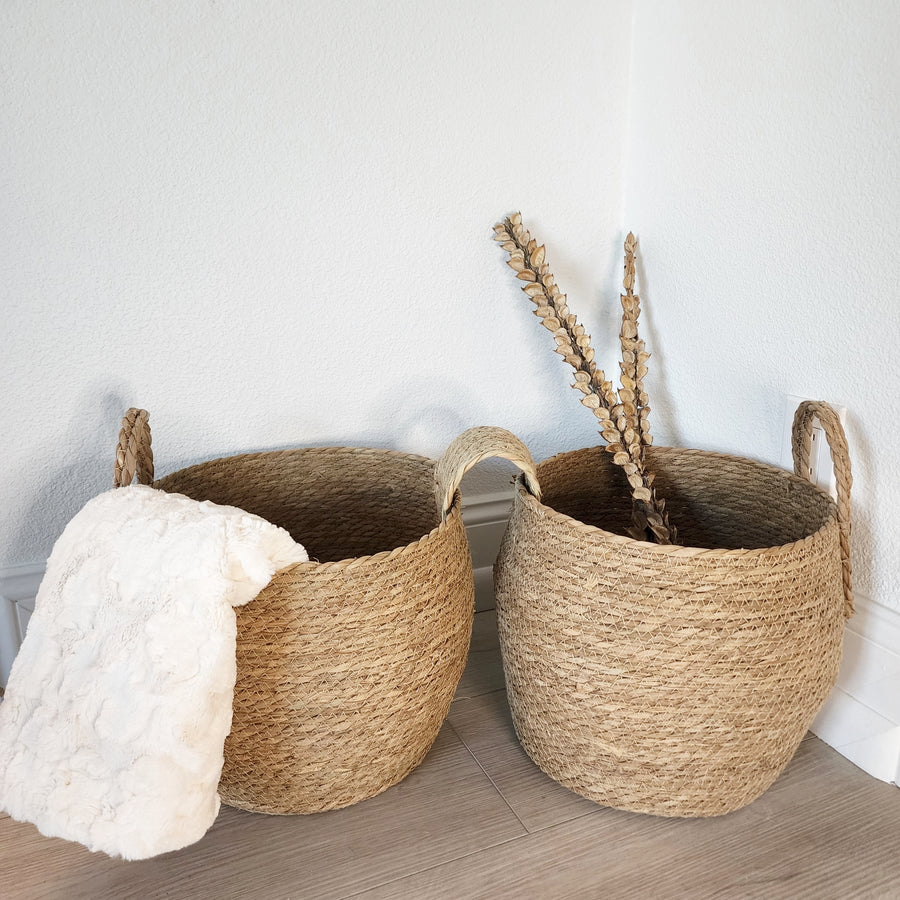 Woven Pannier Saddle Basket