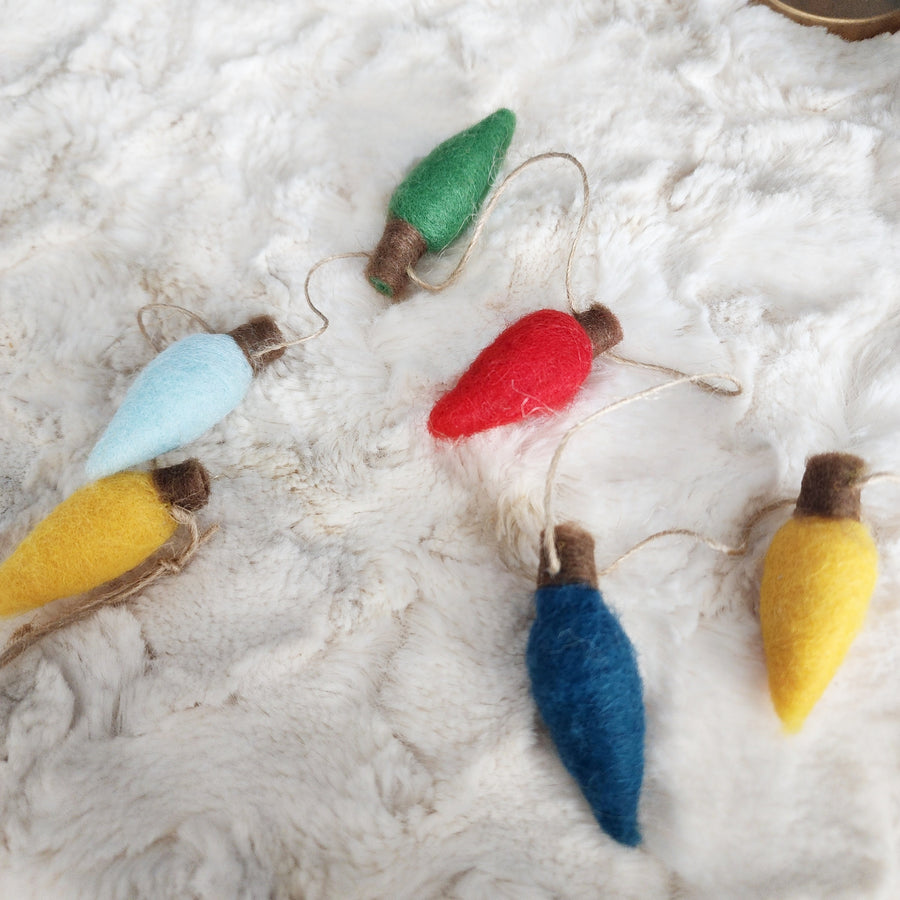 Felt Christmas Bulb Garland