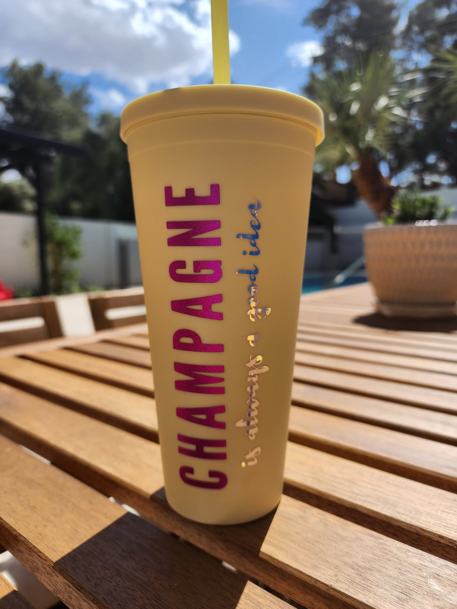 Champagne - Yellow Acrylic Tumbler 22oz