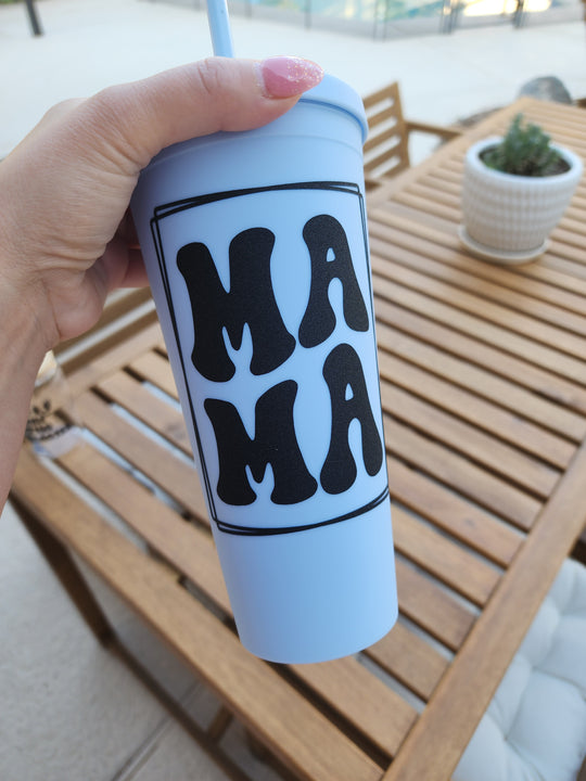 Mama - Blue Acrylic Tumbler 22oz