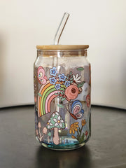 Spring Cottage - Iridescent Can Glass 16oz