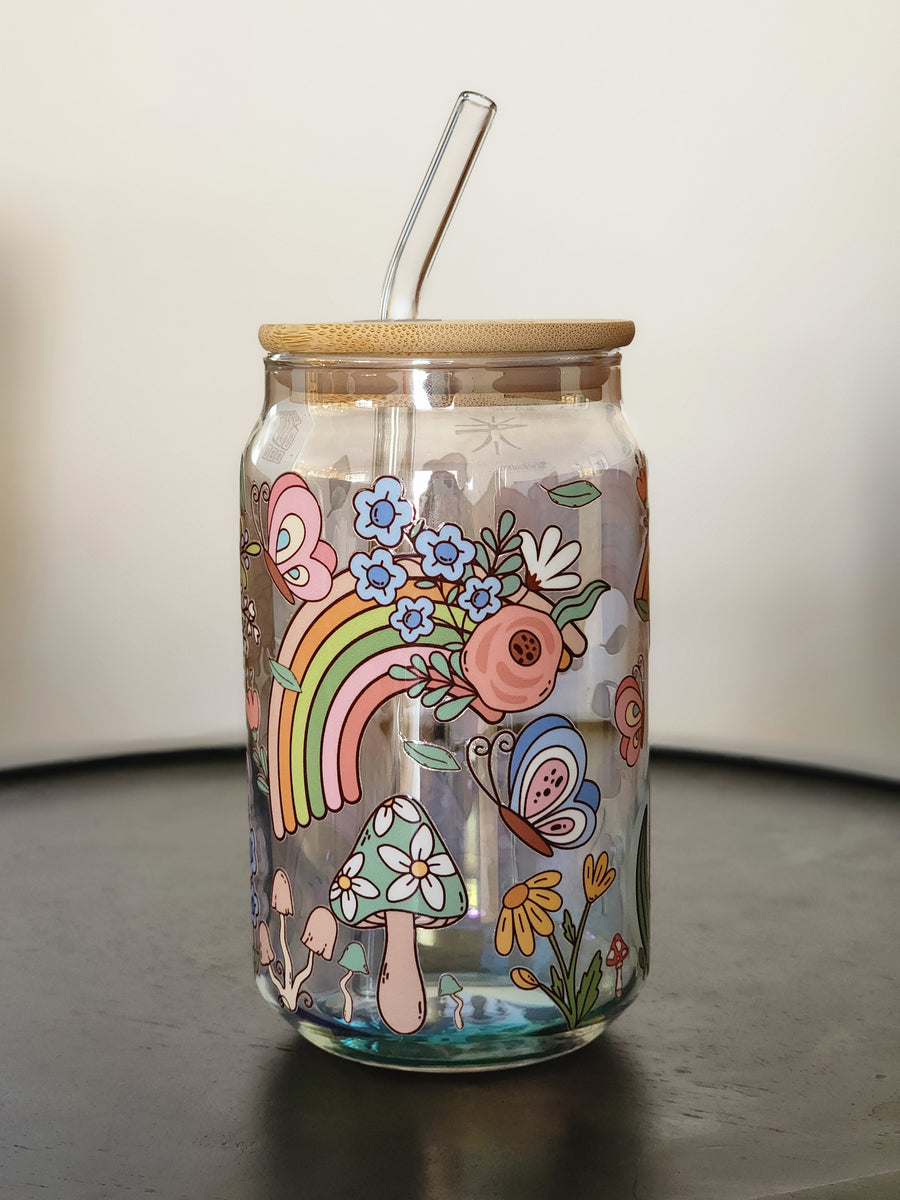 Spring Cottage - Iridescent Can Glass 16oz