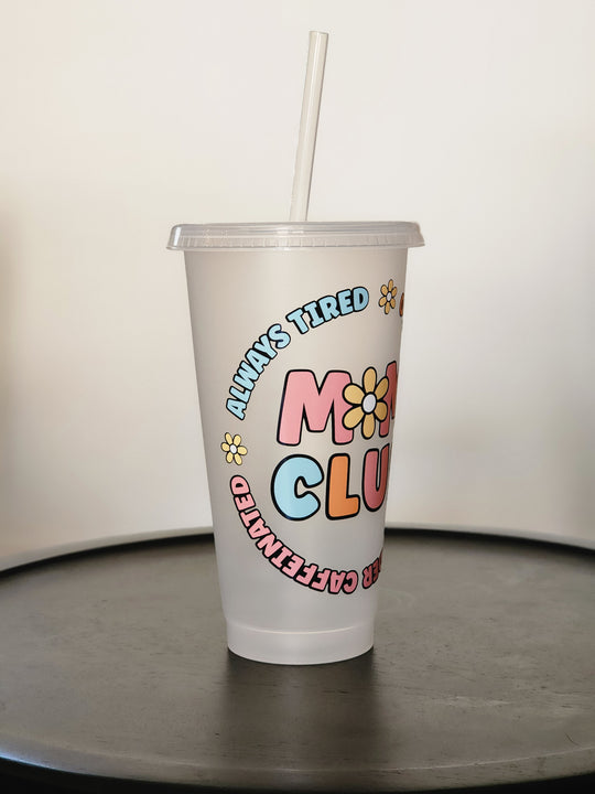 Mom Club-  24oz White Cold Cup