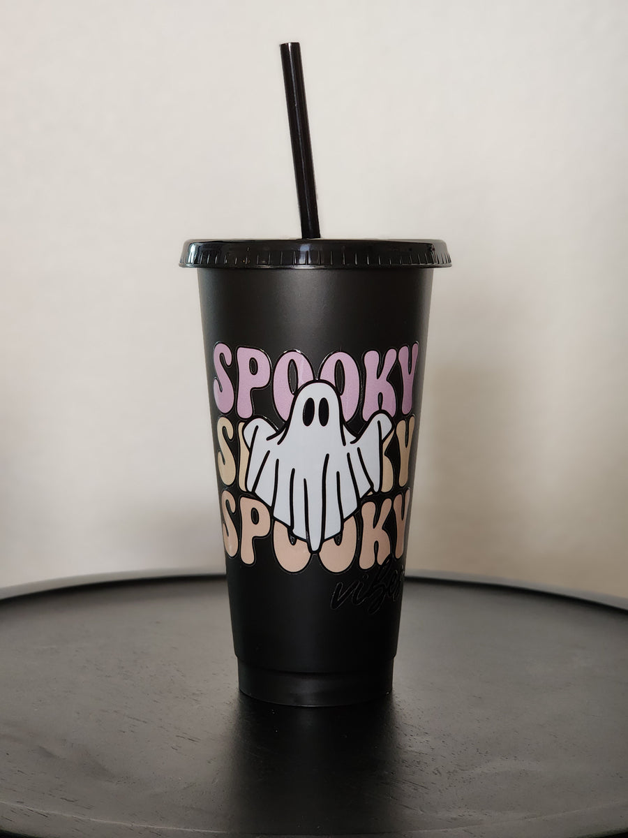 Spooky Vibes - 24oz Black Cold Cup