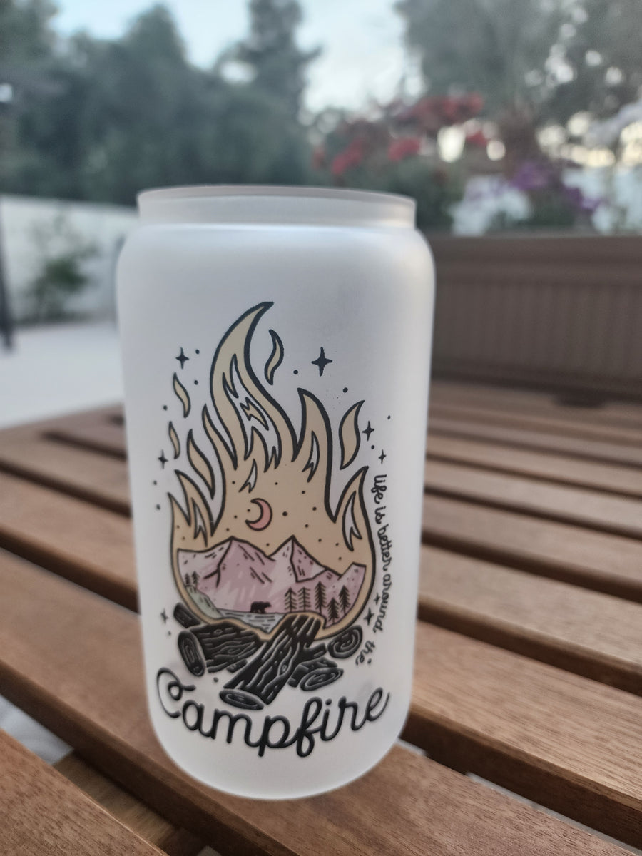 Campfire- Frosted Glass 16 OZ