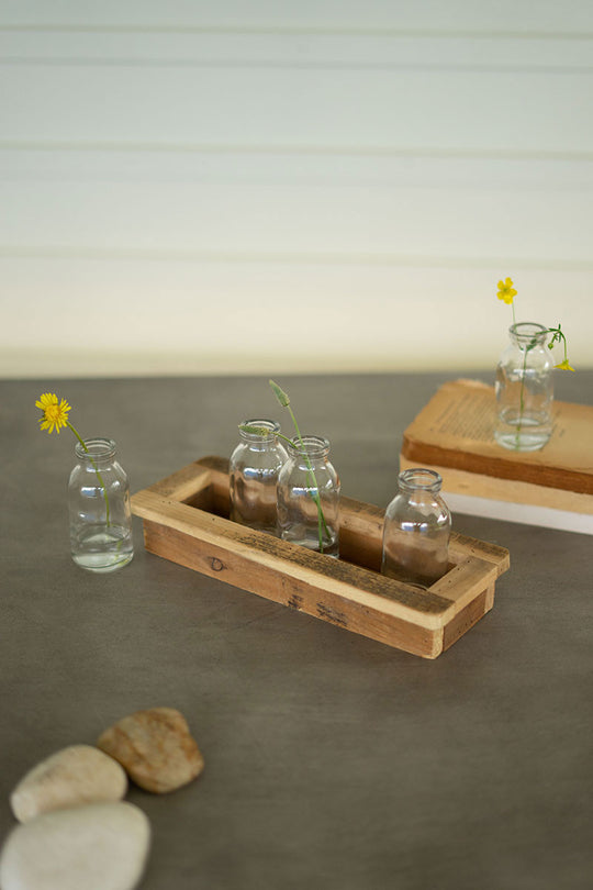 Set of Five Glass Bud Vases