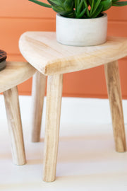 Hand Carved Wood Stools