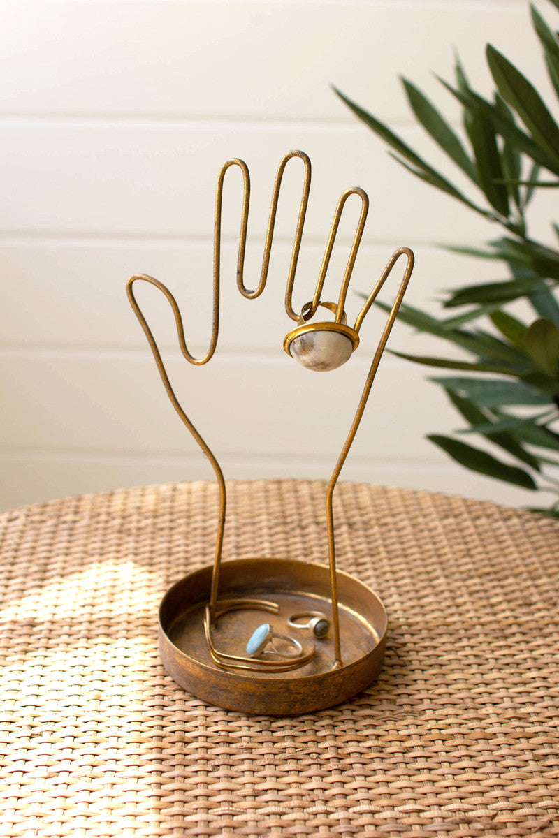 Wire hand jewelry holder