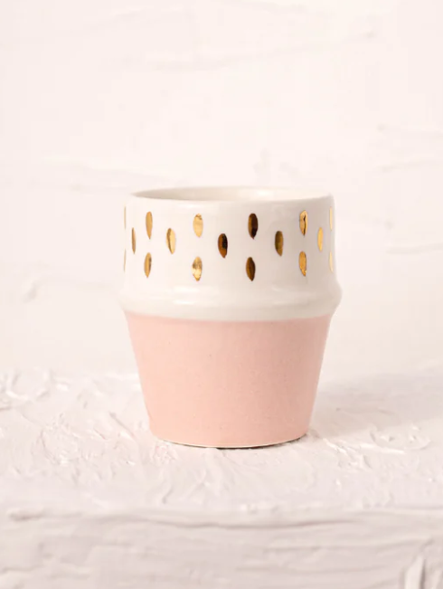 Marrakech Espresso Cup - Light Pink and Gold