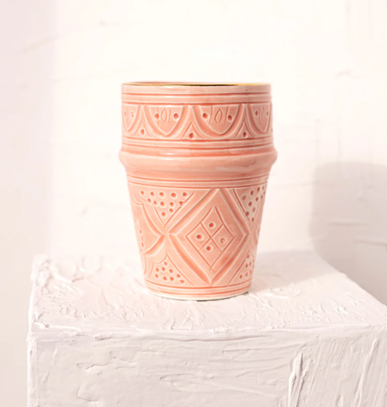 Marrakech Cup Beldi Zwak Engraved Pink